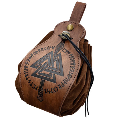 PU Leather Bag For DND Dice Game Tray 5 Celtic Designs Cute Drawstring Pouch For D&D Roleplaying RPG Gift Ideas Coin Purse - 