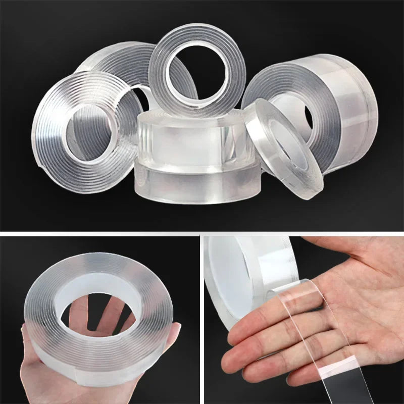 Nano Double Sided Adhesive Tape Strong High Viscosity Transparent Thicken Waterproof And Traceless Acrylic Tape Household Ite