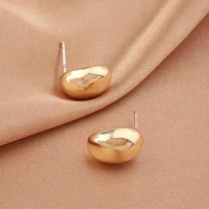 LATS Vintage Exaggerated Personality Semicircle Matte Stud Earrings for Women Temperament Jewelry Party Fashion Accessories G