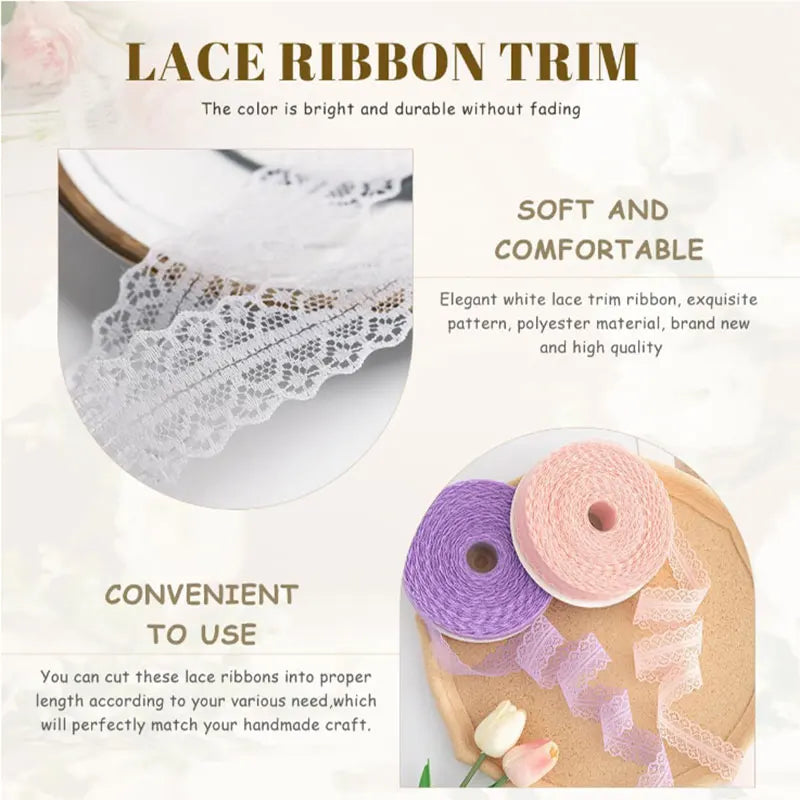 1/5/10 Yards Lace Ribbon 3cm Wide Vintage Pattern Ribbons DIY Apparel Sewing Fabric Gift Wrapping Party Decorations