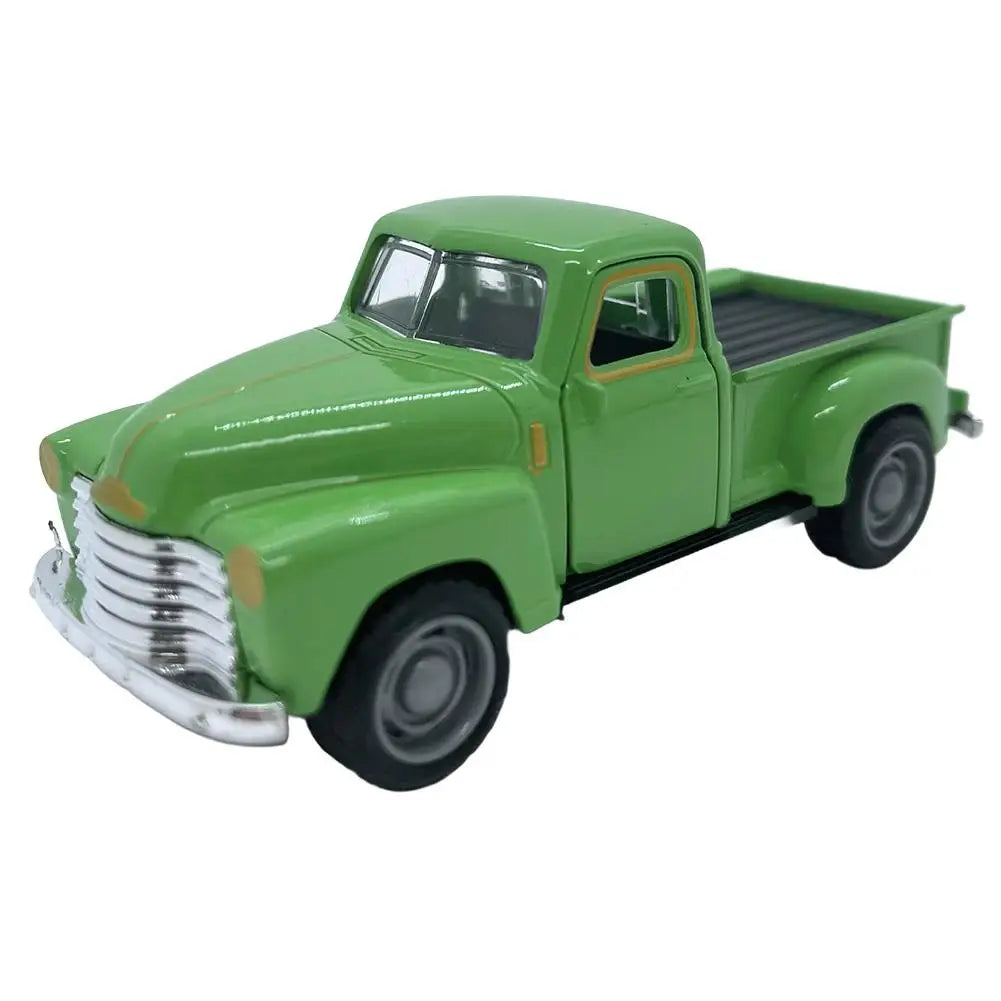 1/32 Red Metal Truck Model Vintage Alloy Mini Pull-Back Diecast Car Collection Decor Boys Children's New Year Christmas Toy G