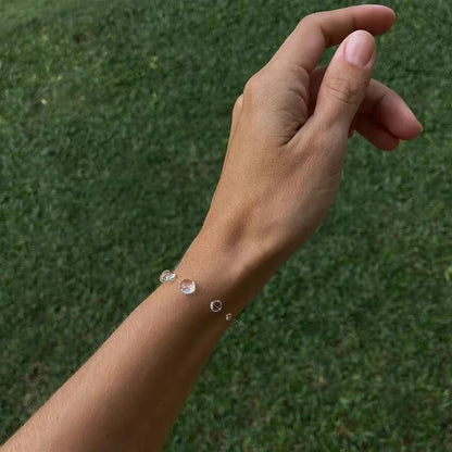 Clear Dewdrop Tassel Series Necklace Minimalist Drip Glue Beads Clavicle Chain Women Holiday Niche Trendy Jewelry - bracelet