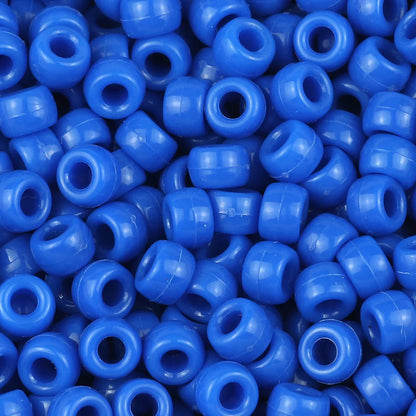 100/200/400pcs 6x9mm Solid Color Large Hole Pony Beads DIY Jewelry Making For Friendship Bracelets & Hair Braids Craft Suppli