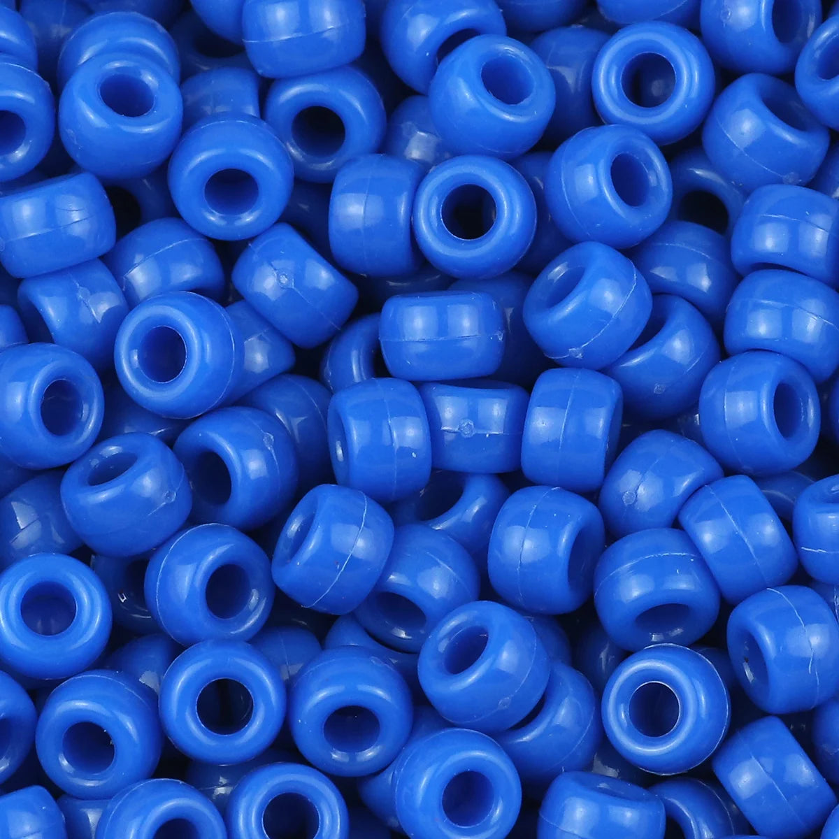 100/200/400pcs 6x9mm Solid Color Large Hole Pony Beads DIY Jewelry Making For Friendship Bracelets & Hair Braids Craft Suppli