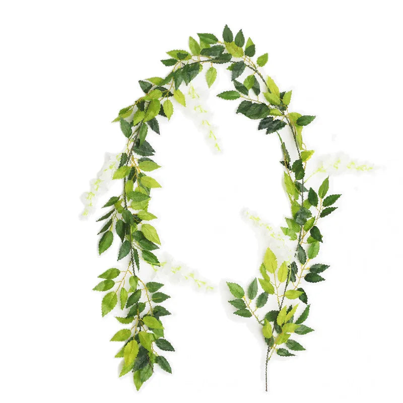 7ft 2m Flower String Artificial Wisteria Vine Garland Plants Foliage Outdoor Home Trailing Flower Fake Flower Hanging Wall De