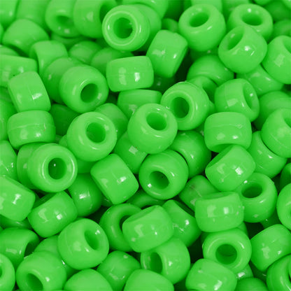 IYOE 100Pcs Pony Beads 6x9mm Glitter Acrylic Beads Luminous Spacer Beads For Diy Craft Jewelry Bracelets Making Hair Supplies