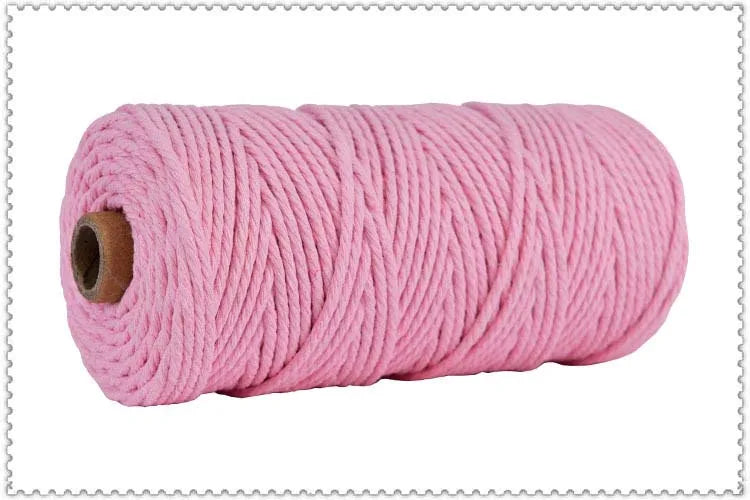Handmade Boho Decor 4mm 100% Colorful Cotton Cord Rope Thread Twisted Macrame String DIY Home Wedding Decoration Supply 110ya