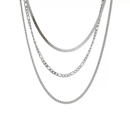Stainless Steel Heart-shaped Pendant Necklace Metal Waterproof Jewelry For Women - C100 Silver