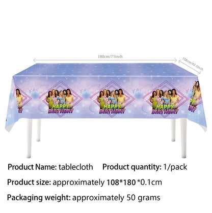 New Katseye Birthday Decoration Superstar Party Favors Stickers Poster Balloons Backdrop Banner Cake Decoration Baby Showe Gi