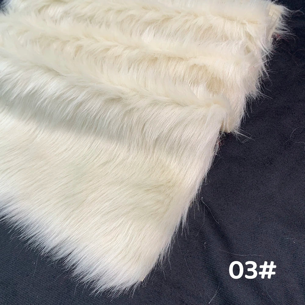Fur Imitate Fabric 30x50cm Polyester Fiber Medium Thickness Woven Technics 2.5cm Long Fur Fabric Cosplay Fursuit Fur Material