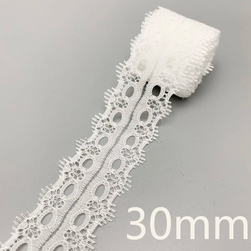 (5 yards/roll) white Lace fabric Webbing Decoration Lovely gift packing polyester Material - 20