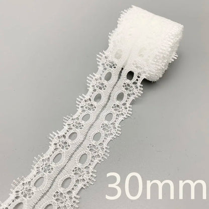 (5 yards/roll) white Lace fabric Webbing Decoration Lovely gift packing polyester Material