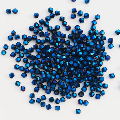 100PCS 4MM Shiny Faceted Austria Crystal Beads Bicone Beads Loose Spacer Beads for Jewelry Making DIY Bracelet Necklace Penda