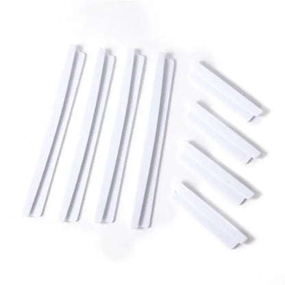 8Pcs/Set Car Door Protector Strip Auto Door Crash Bar Bumper Buffer Trim Guard Edge Corner Car Decoration Accessories - white