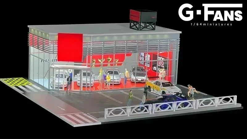G FANS 1:64 Architectural / Gas Station Scene Dioramas Models - shop
