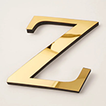 20cm Gold Acrylic Mirror English Letters Wall Stickers Birthday Decoration Festival Party Wedding Decor Self-adhesive Art Mur