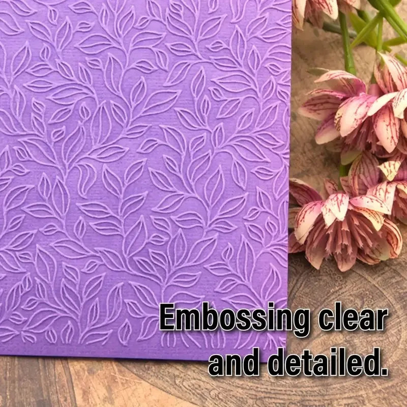 1Pc Embossing Folder Leaf Background Pattern Plastic Embossing Folder Machine Template for Card Making Scrapbook Paper Album 