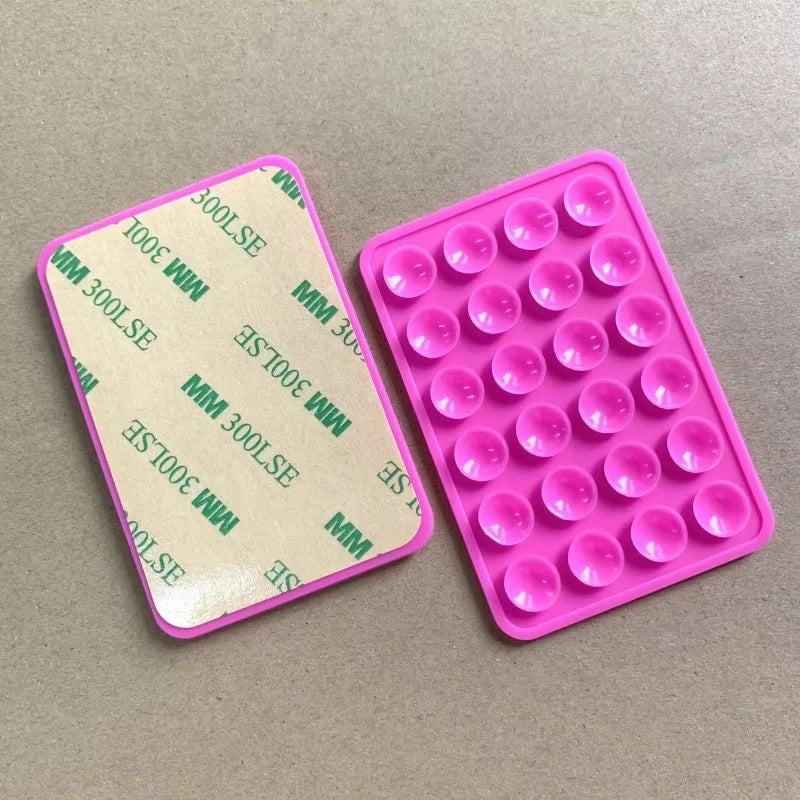 Multifunctional Mobile Phone Silicone Suction Cup 24 Square Mobile Phone Single-Sided Case Anti-Slip Holder Mount Suction