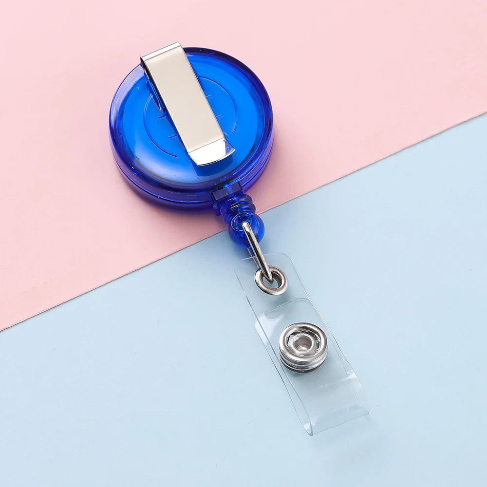 Retractable Steel Cord Pull Reel Keychains Spring Buckle Clasp Wire Rope Key Ring Recoil ID Card Holder Key Chain Multiple To