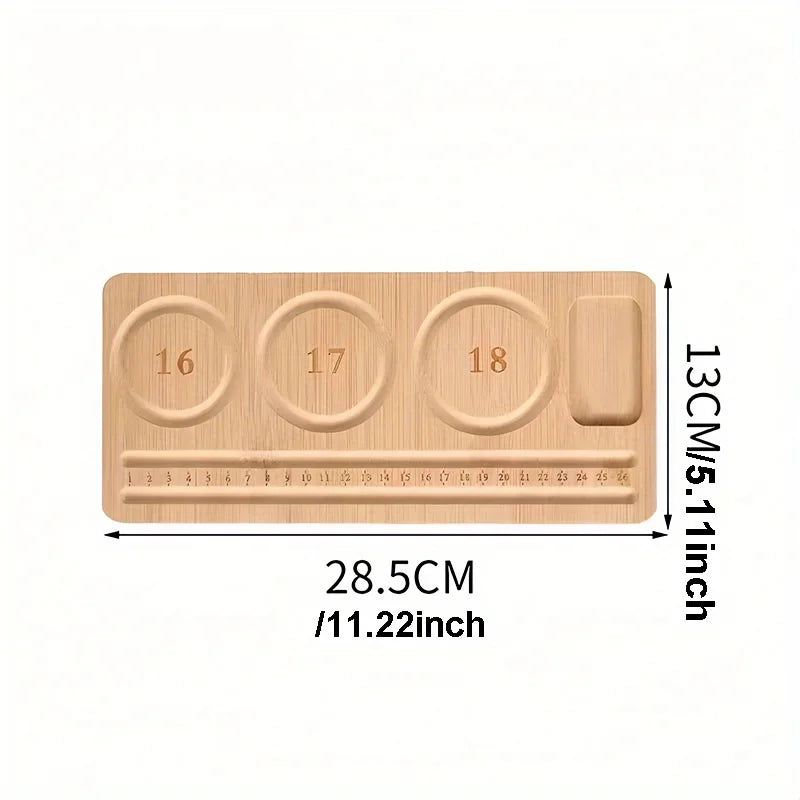 Bead Board for Making Jewelry Bracelets,Bracelet Size Measuring Instrument,Bead Tray,Jewelry Making Supplies,Solid Wood Desig