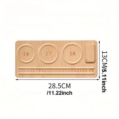 Bead Board for Making Jewelry Bracelets,Bracelet Size Measuring Instrument,Bead Tray,Jewelry Making Supplies,Solid Wood Desig