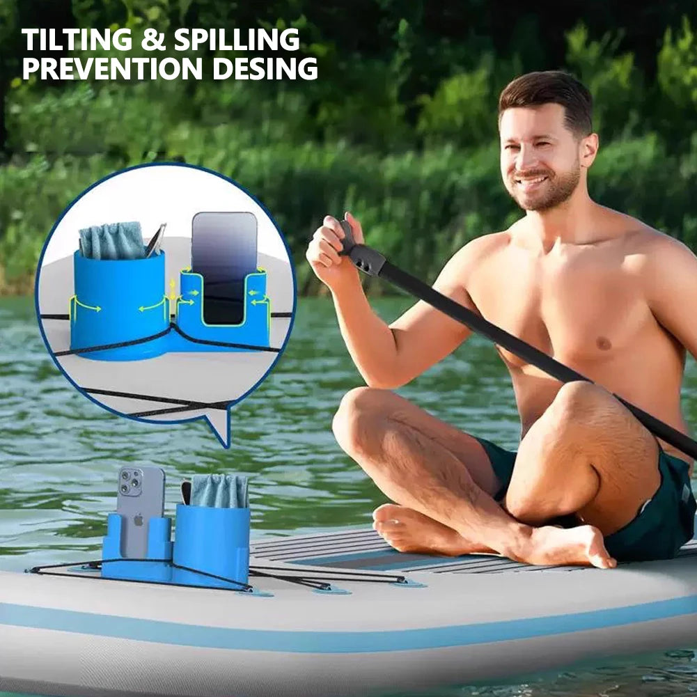 Double Padel Board Holder with Fixation Stand Up Paddle Board Accessories Quick Fixer for Board Kayak Water Soprts Equipment