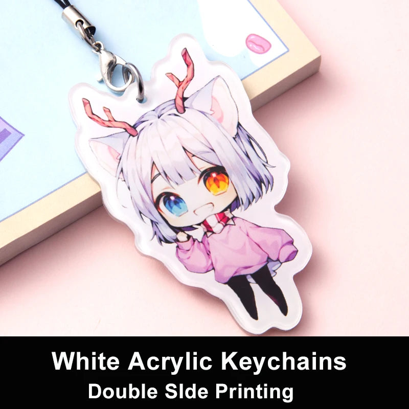 Custom Keychains Cartoon Llavero Key Chain Photo Customized Anime Charms Hologram Clear Acrylic Personalized Designer Keychai
