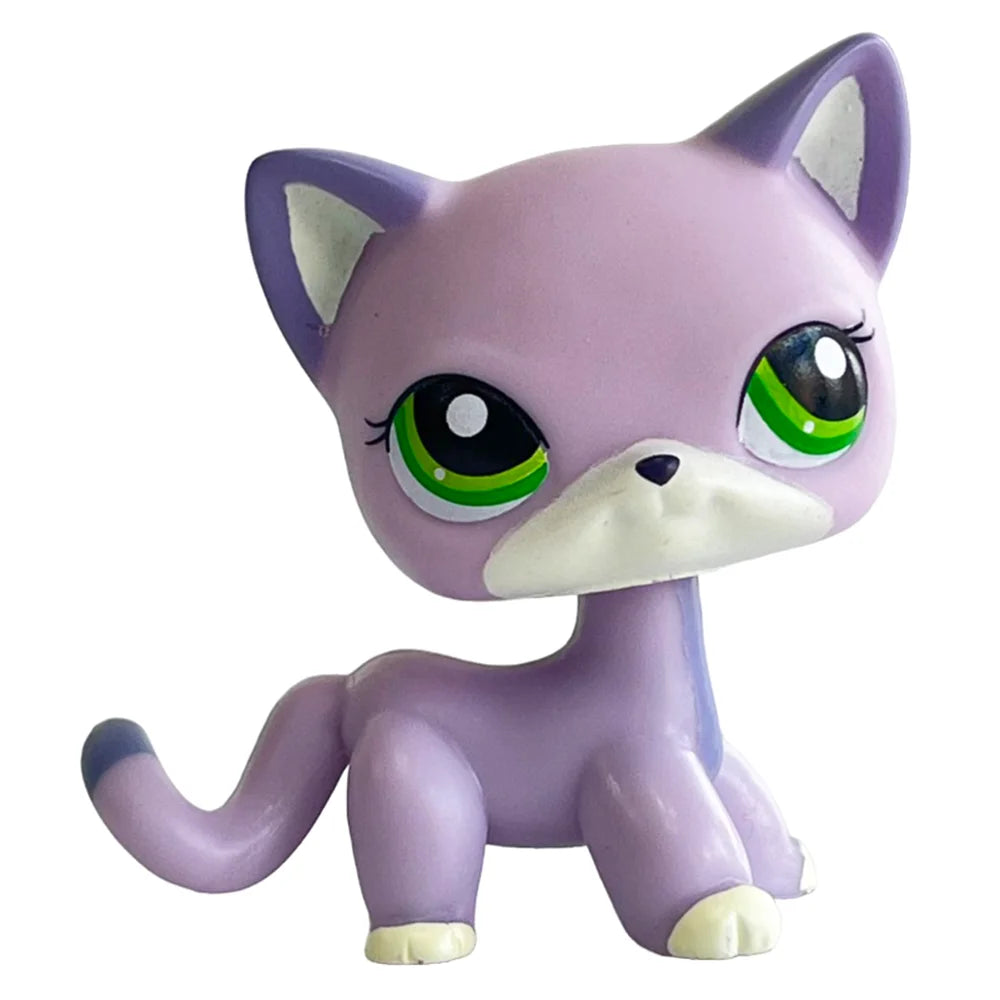 Rare Pet Toy Mini Stands Short Hair Kitten Old Figures Collection Original Bobble Head Toy LPS - 2094