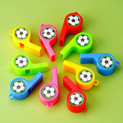 10/30/50Pcs Football Whistle Cheerleader Cheering Props Rainbow Fan Whistle Boys And Girls Birthday Party Favors Pinata Fille