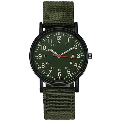 2023 Fashion Men Watches Fashion Mens Quartz Watch Luminous Hands Male Clock Big Dial Waterproof Man Wristwatch - Blick Green