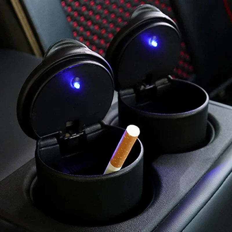 Universal Car LED Ashtray Garbage Coin Storage Cup Container Cigar Ashtray Holder Auto Interior Accessories Car LED Ashtray