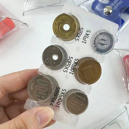 Japanese Coin Holder Wallet ,Coin Wallet,Mini Wallet,PVC Wallet,Portable Small Change Purse ,Transparent Card Case
