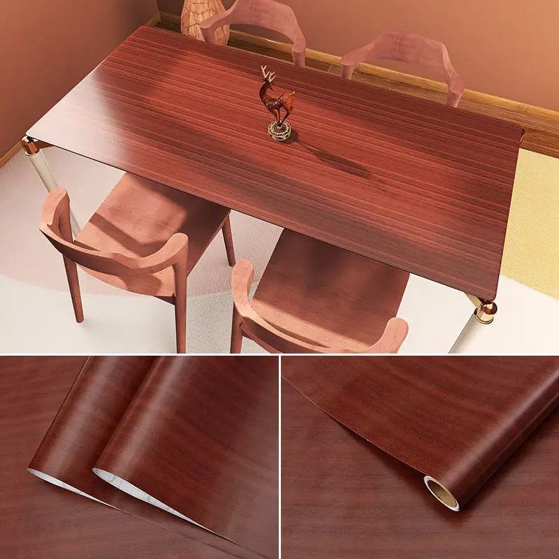 Wood Grain DIY Sticker PVC Self Adhesive Waterproof Wallpapers Renovation Furnitures Wall Stickers Home Decor Sticky Paper De