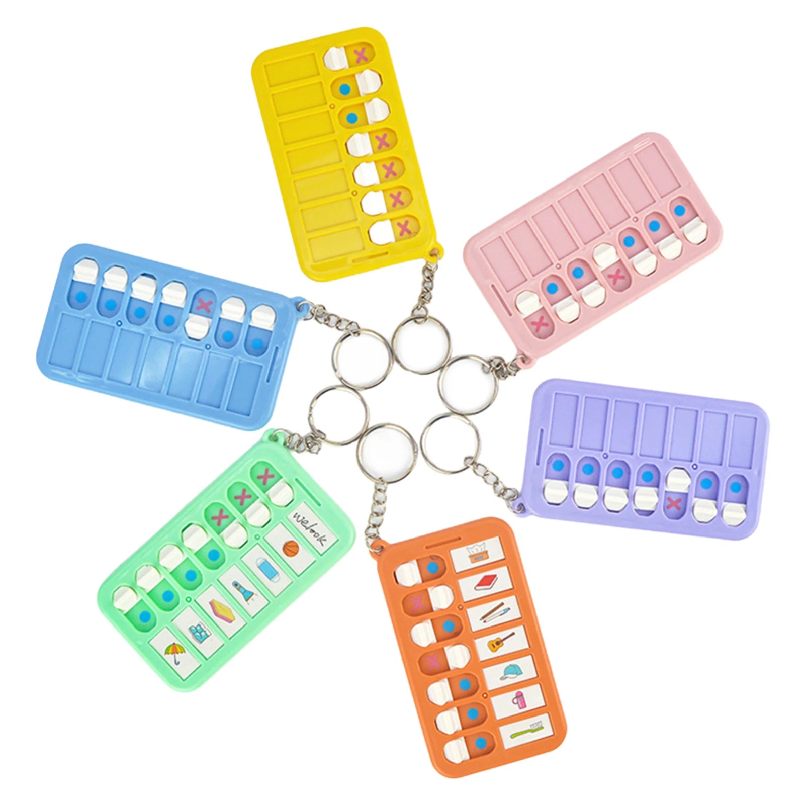 Children's Self-discipline Punch Key Chain Memo Board Daily Plan Punch Housework Chart Multifunctional Time Management Table