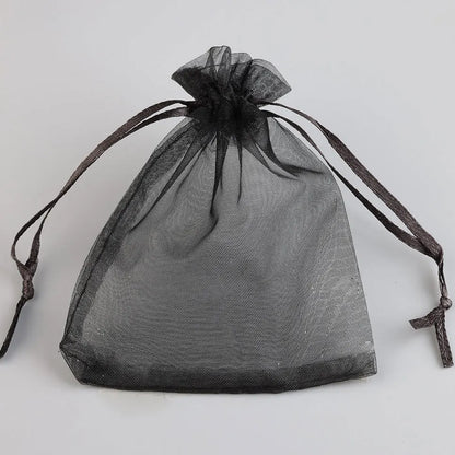 50/100pcs Colorful Organza Gift Bag 5x7 7x9 9x12 10x15 13x18cm Party Wedding Favors Candy Jewelry Packaging Drawstring pouche