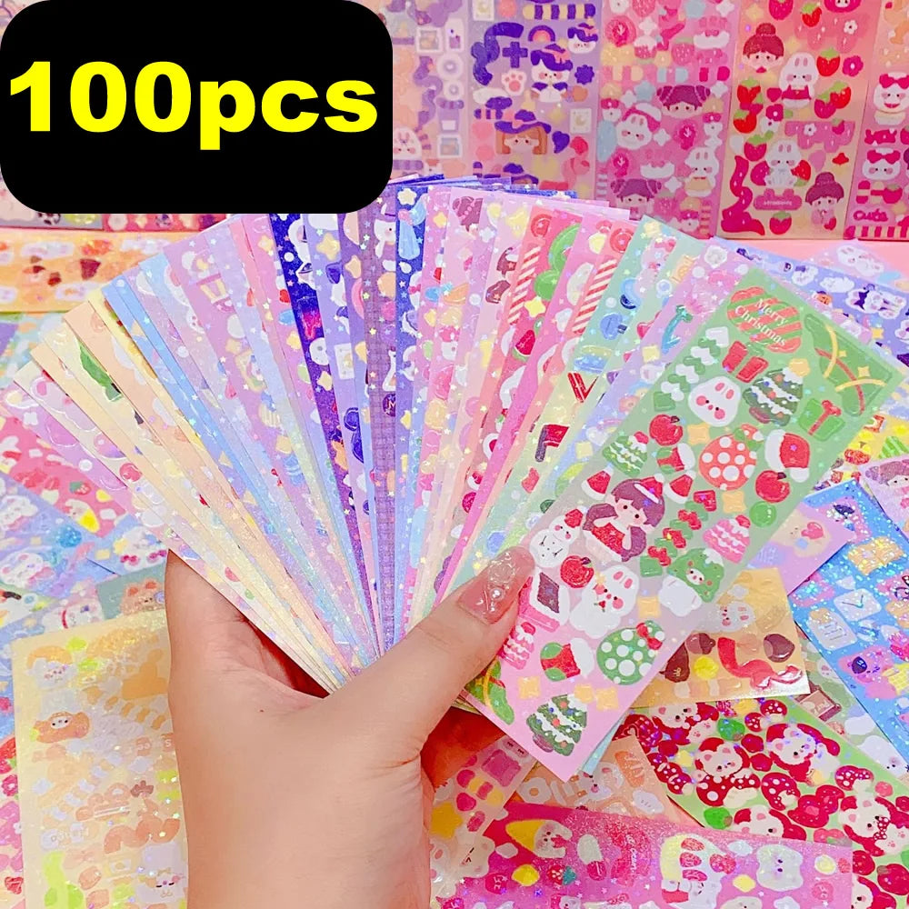 Kawaii Stickers for Kids Cute Stationary Aesthetic Diary Decoration Art Supplies Stickers for Scrapbooking Lot Korean Paper D