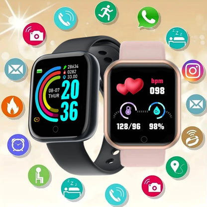 Sports Smartwatch Women Bracelet Men Smart Watch connected Music Control Player Fitness Step Sleep Monitor Y68 D20 Alarm Cloc