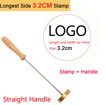 Customize Branding Iron Stamp Leather Stamp LOGO Personalized Heating Brass Embosser Seal Wood Cake Hamburger Craft Handmade 