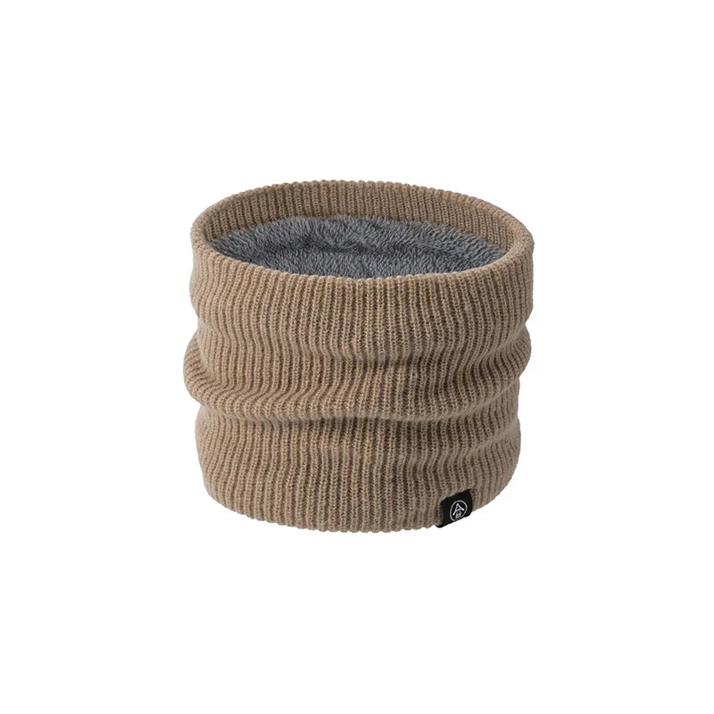 Unisex Winter Warm Scarf Thicken Fleece-Lined Knitted Neck Gaiter Outdoor Cycling Scarves Fashion Simple Solid Color Mask Sca