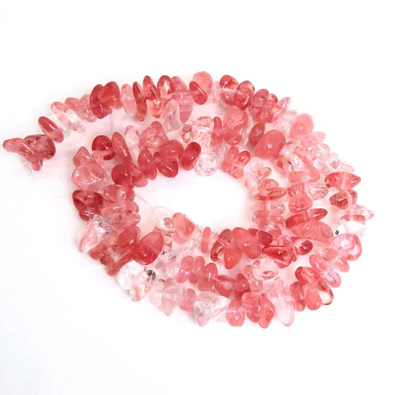 Natural Stone Chips Beads 5-8mm Irregular Gravel Crystal Quartz For Jewelry Making Freeform Beads Diy Necklace Bracelet 15'' 