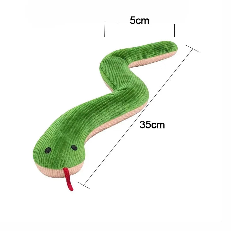16.5 Inches Dog Toy Snake Interactive Toy Kitten Kick Toy Interactive Pet Toy for Indoor Cats Pet Supplies - 1Pcs