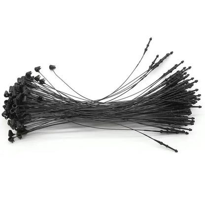 1000PCS 3/5/7/9 Inch Transparent Black Loop Locks Plastic Snap Lock Pins Security Tag Label Tags Fasteners Garments Accessori