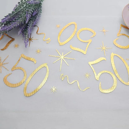 20th 30th 60th Birthday Table Runner Decor for 20 30 60 Birthday Table Party Supplies 3M Gold Table Runner Roll Birthday Deco