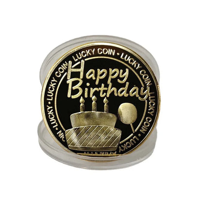 Collection Coin Lucky Happy Birthday Commemorative Coins Happy Birthday Gift Good Luck and Happiness Medal