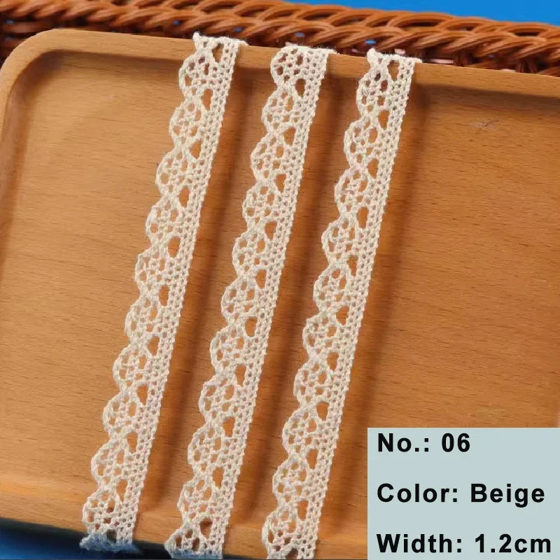 Lace Trim, Vintage Scalloped Cotton, 2 Yards Or 5 Yards, For Sewing, Scrapbooking, Diy Crafts - 06 Begie / 2Yards