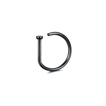 Fake Nose Ring Hoop Lip Labret Ring for Women Non Pierce Hoop Nose Ring Septum Hoop Ring Tragus Rook Ring Non Piercing Jewelr