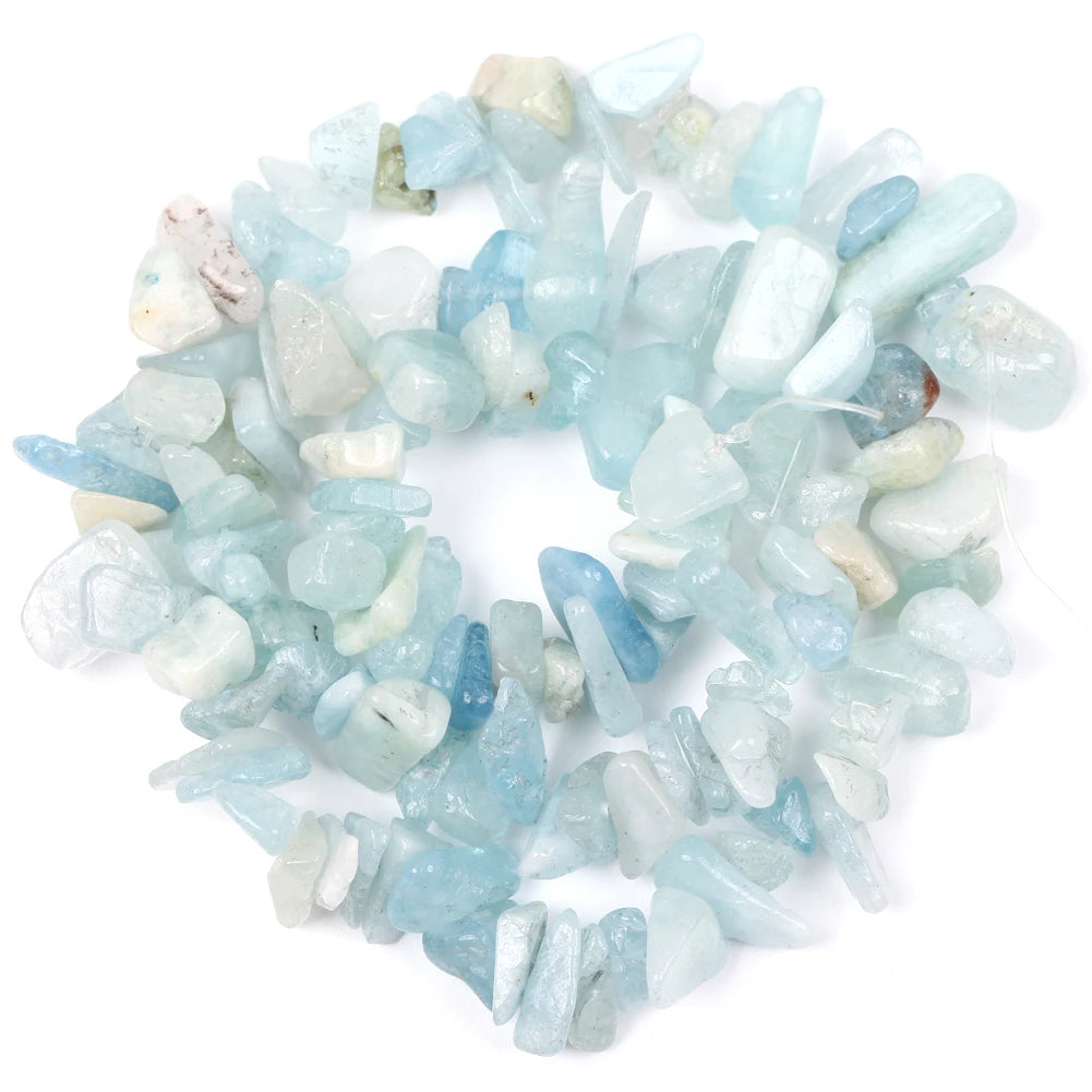 Natural Stone Chips Beads 3-5-8-12mm Irregular Gravel Beads For Jewelry Making Freeform Beads Diy Necklace Bracelet 15'' - Aq
