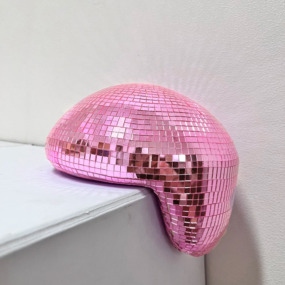 Melted Disco Ball Mirror Reflective Funky Modern Home Decor Handmade Aesthetic Room Decor Melting Mirror Ball For Table Shelf