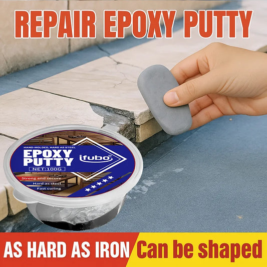 Ifubo 100G Epoxy Putty Repair Paste High Hardness Waterproof Fast Cure For Metal Plastic Wood Pipe Crack