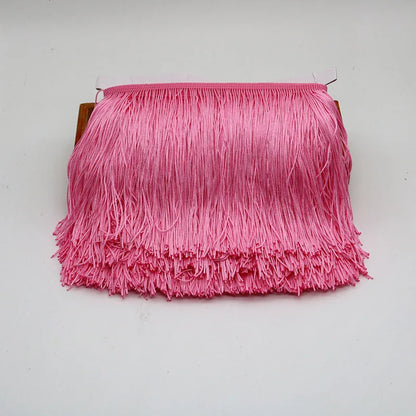 Lace Ribbon, 10 Yards Tassel Trim for Dress Trimming, Do It Yourself Crafts & Scrapbooking - Pink / 10 yards